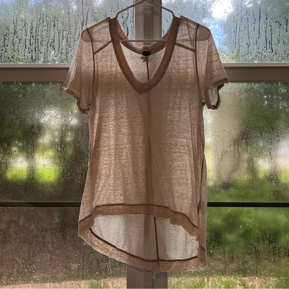 Free people oversized light pink tshirt - Picture 4 of 6